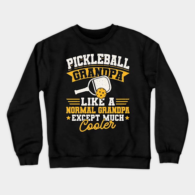 Pickleball Tournament Pickleball Grandpa Crewneck Sweatshirt by Caskara